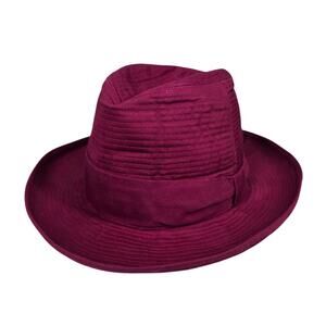 HERBERT JOHNSON MAROON WIDE BRIM HAT VINTAGE ROYAL WARRANT JACKIE ROGERS CLEAN